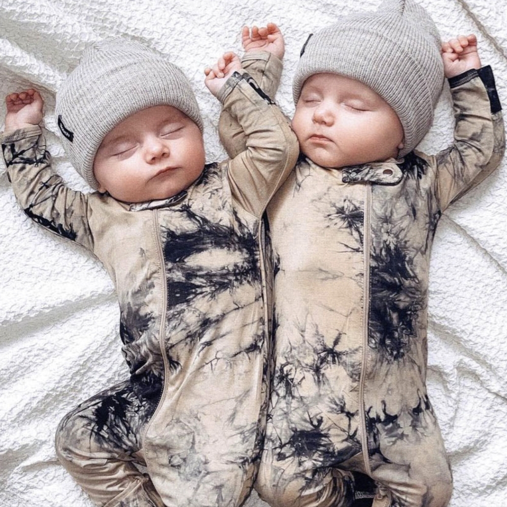 2 babybreez Black & Tan Tie Dye LUXIE® - Picture 7 of 8